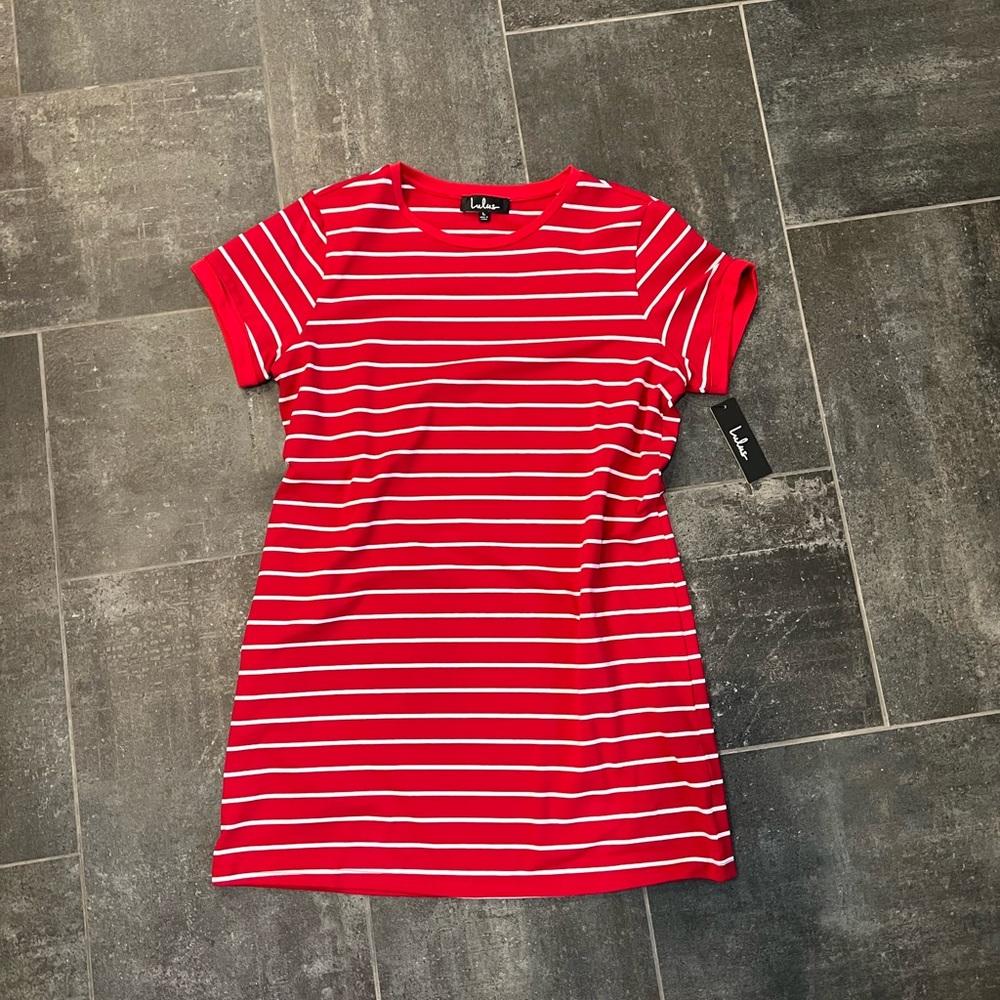 Red striped Lulus Dress